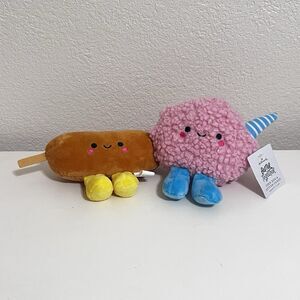 Hallmark Better Together Corn Dog and Cotton Candy Magnetic Plush Pair Set w/TAG